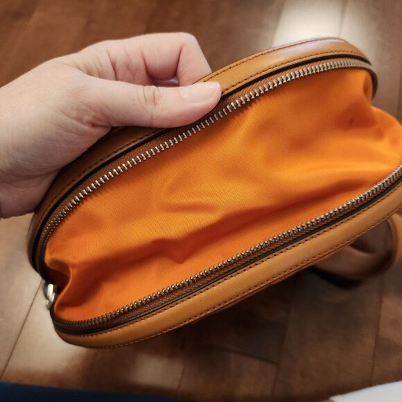 Lauren Ralph Lauren LXVII orange nylon leather shoulder crossbody bag - Picture 6 of 12